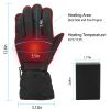 Heating Warm Gloves Battery Powered Heated Waterproof Gloves Unisex Electric Heated Gloves For Outdoor Sports Cycling Riding Skiing Skating Hiking Hun