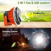 5200mAh LED Camping Fan Lights Outdoor USB Rechargeable Tent Camping Light Travel Portable Ceiling Fan Lamp Emergency Power Bank