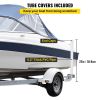 VEVOR Boat Trailer Guide-on, 22", 2PCS Steel Trailer Post Guide ons, with White PVC Tube Covers, Complete Mounting Accessories Included, for Ski Boat,