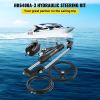 VEVOR 300HP Hydraulic Boat Steering Kit, Hydraulic Steering Helm Pump, Aluminum Alloy Steering Cylinder, 13.5" Steering Wheel with 10" Hydraulic Steer