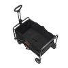 VEVOR Collapsible Folding Wagon, 2 cu.ft Beach Wagon Cart with All-Terrain 5in Wheels, Heavy Duty Folding Wagon Cart 220 lbs Weight Capacity with Drin