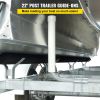 VEVOR Boat Trailer Guide-on, 22", 2PCS Steel Trailer Post Guide ons, with White PVC Tube Covers, Complete Mounting Accessories Included, for Ski Boat,