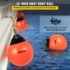 VEVOR Boat Buoy Balls, 15" Diameter Inflatable Heavy-Duty Marine-Grade PVC Marker Buoys, Round Boat Mooring Buoys, Anchoring, Rafting, Marking, Fishin