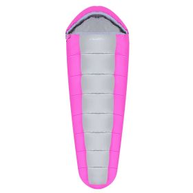 Mummy Sleeping Bag Camping Sleeping Bags for Adults Outdoor Soft Thick Water-Resistant Moisture-proof (Colot: Pink)