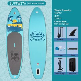 11"Ã—33"Ã—5.9" Inflatable Ultra-Light Stand Up Paddle Board (Color: Blue)