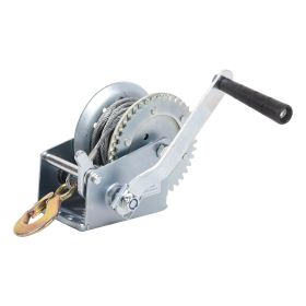 Hand Winch Boat Trailer Winch 1200lbs Heavy Duty Hook with 33ft Steel Cable Hand Crank Winch, Two Way Ratchet Boat Winch for Trailer Truck ATV Boat Ma (size: size)