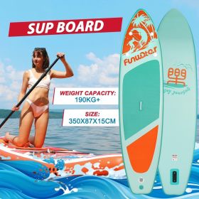 11'6"Ã—34"Ã—6" Extra Wide Inflatable Paddle Board, Stand Up Paddle Board (Color: Blue)