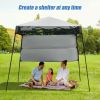 6 x 6 Feet Pop-up Canopy Tent with Carry Bag and 4 Stakes