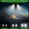 Portable Camping Ceiling LED Fan 10400mAh USB Battery Powered Hanging Tent Lantern Fan Power Bank with 3 Fan Speed 3 Light Brightness Smart Timer Remo